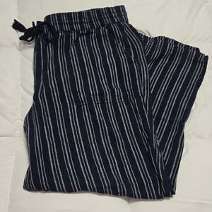 Women's XXL Sonoma Striped Navy and White Pants